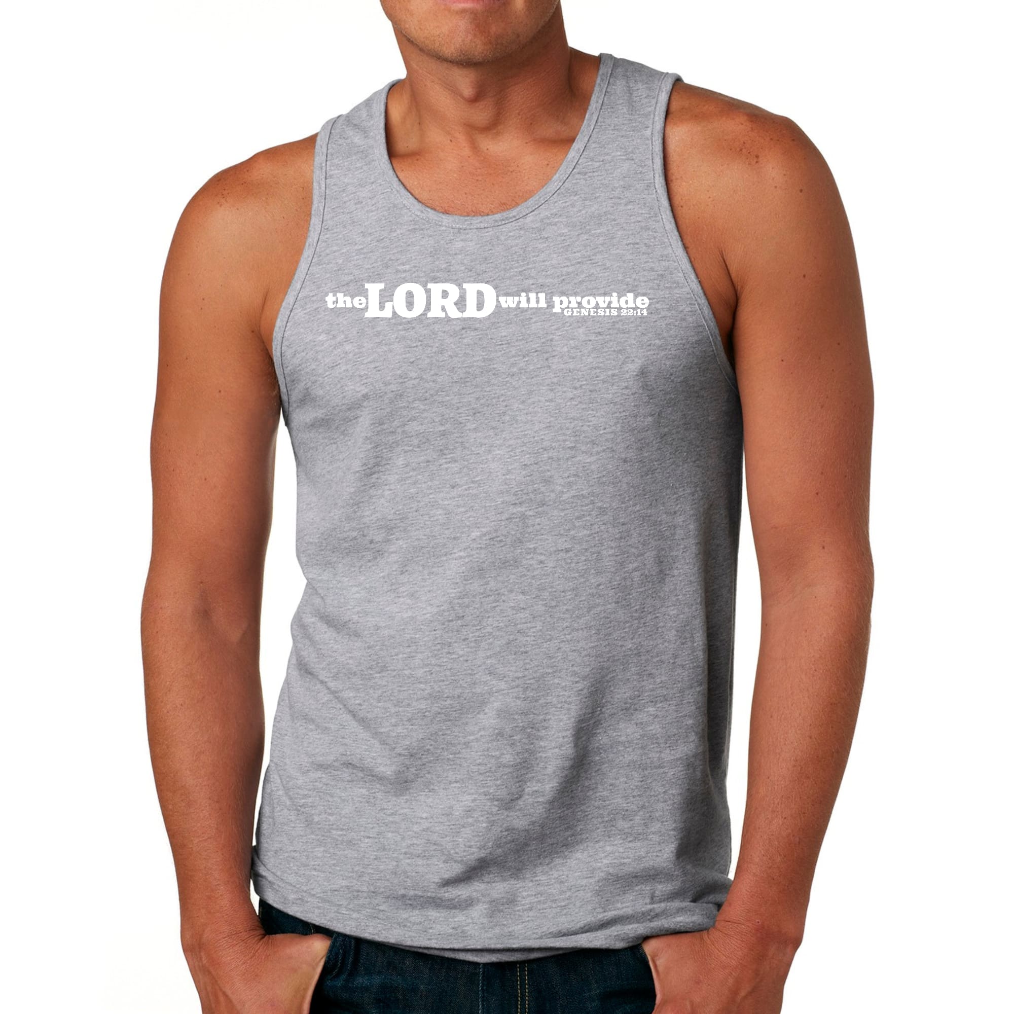 Men's Fitness Tank Top Graphic T-shirt the Lord will Provide Print