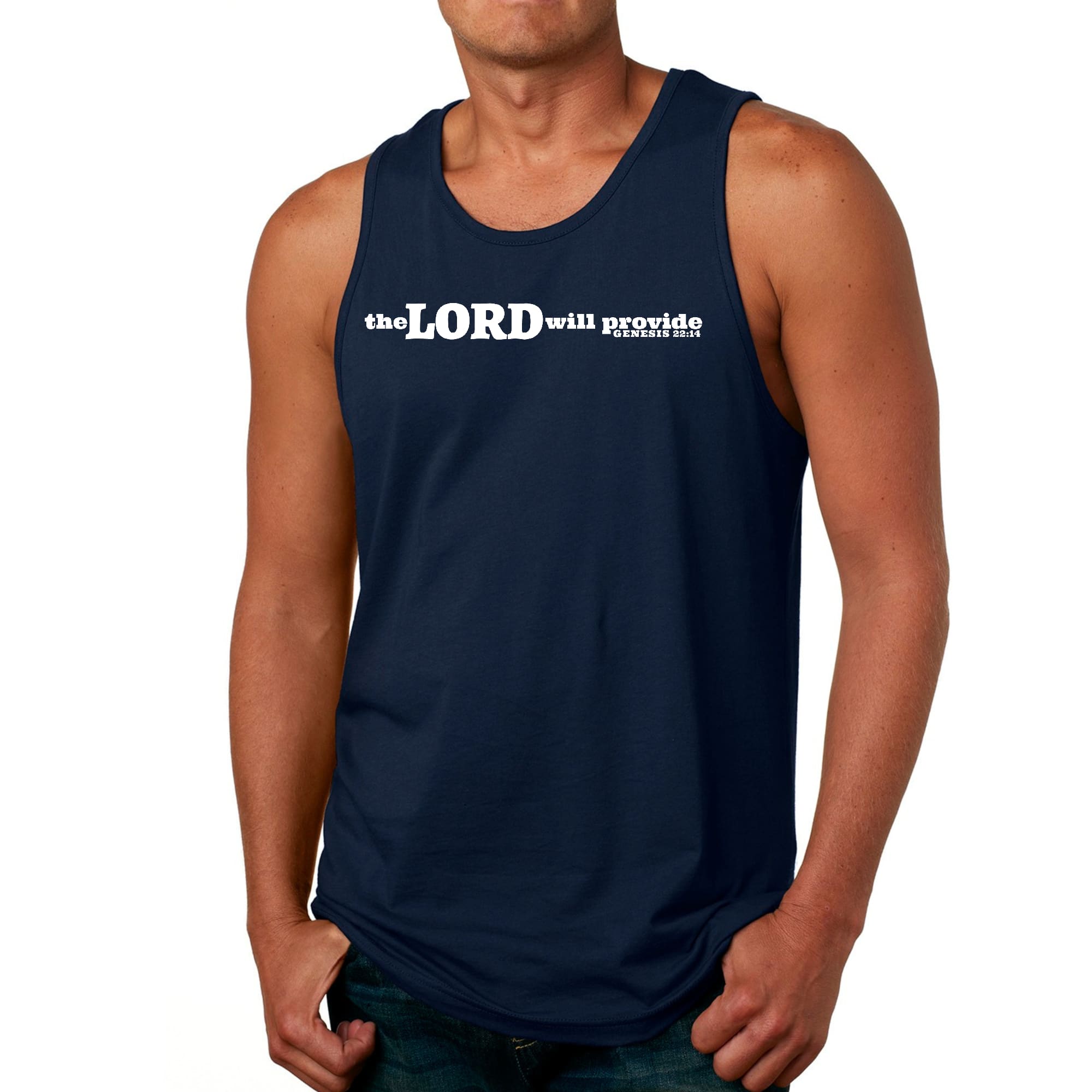 Men's Fitness Tank Top Graphic T-shirt the Lord will Provide Print