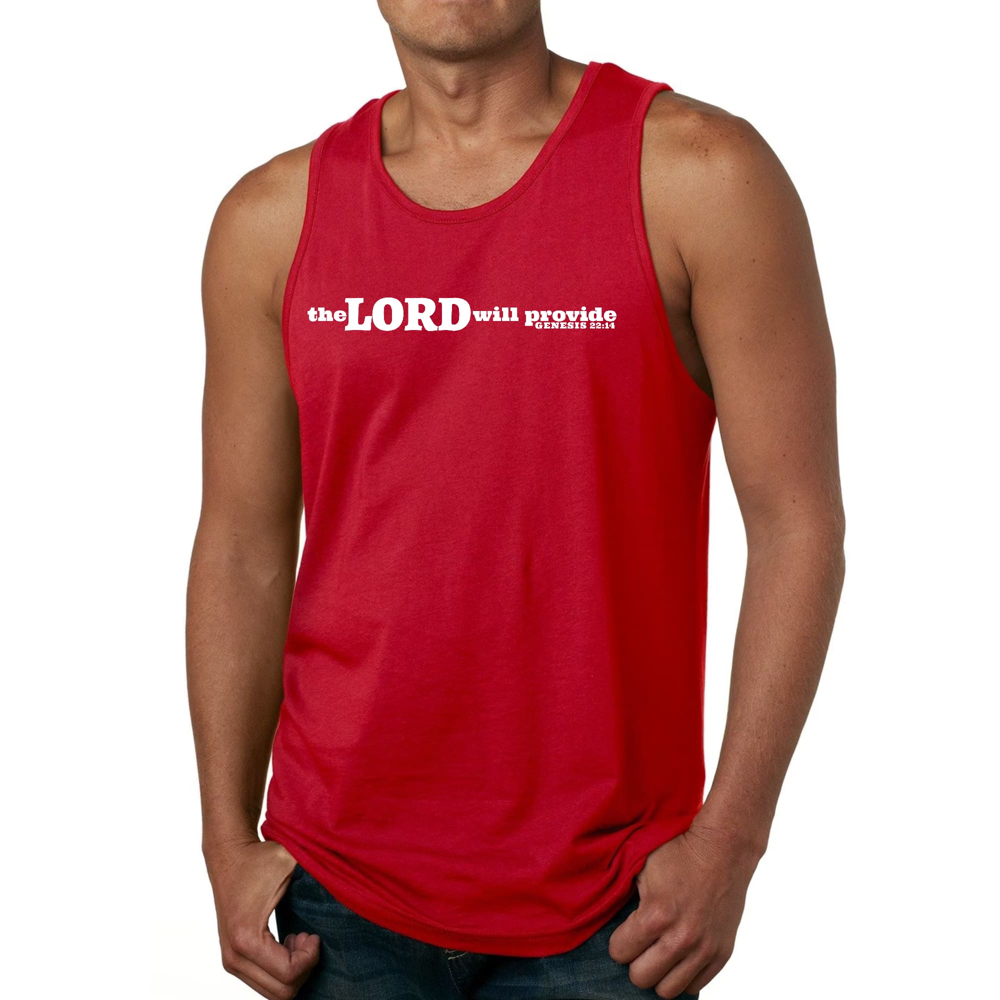 Men's Fitness Tank Top Graphic T-shirt the Lord will Provide Print