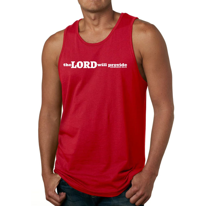 Men's Fitness Tank Top Graphic T-shirt the Lord will Provide Print
