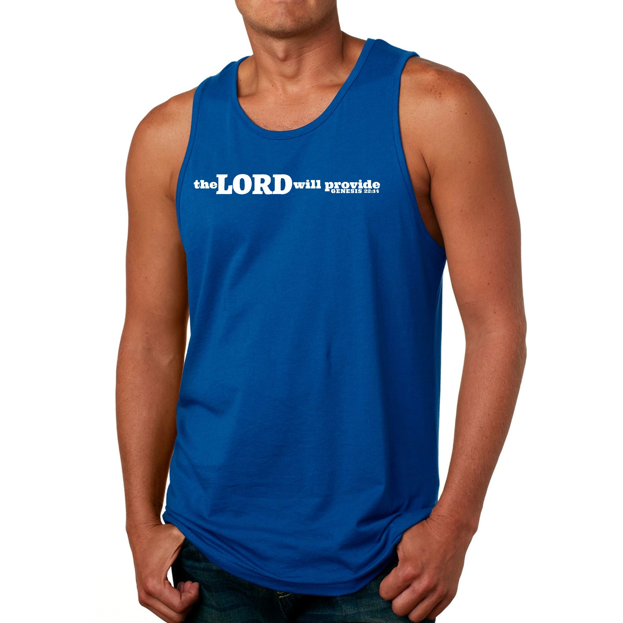 Men's Fitness Tank Top Graphic T-shirt the Lord will Provide Print