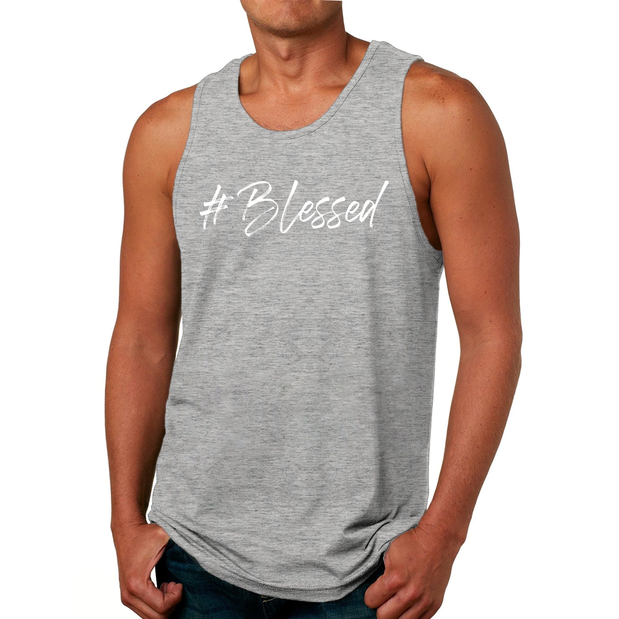 Men's Graphic Tank Top #blessed Graphic