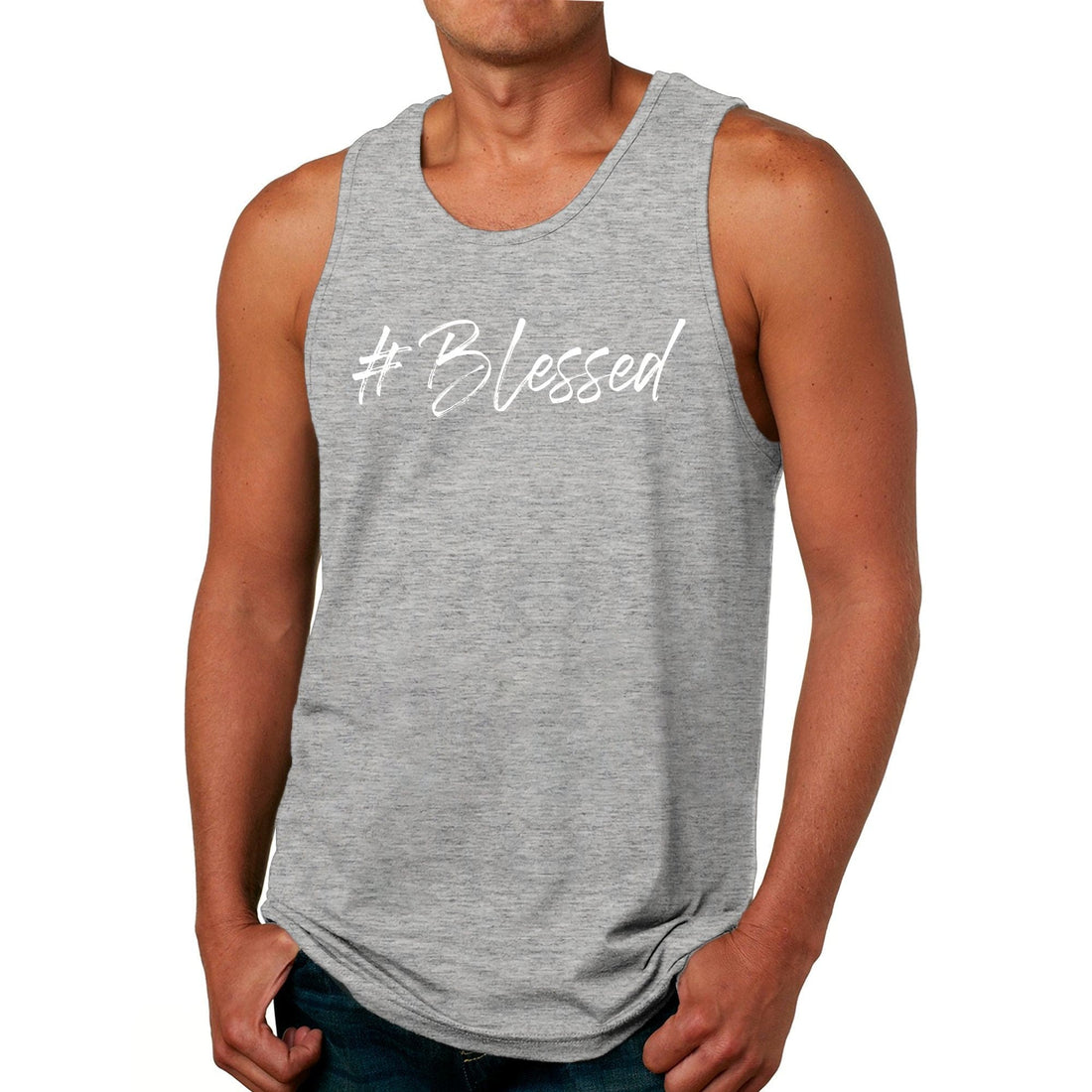 Men's Graphic Tank Top #blessed Graphic