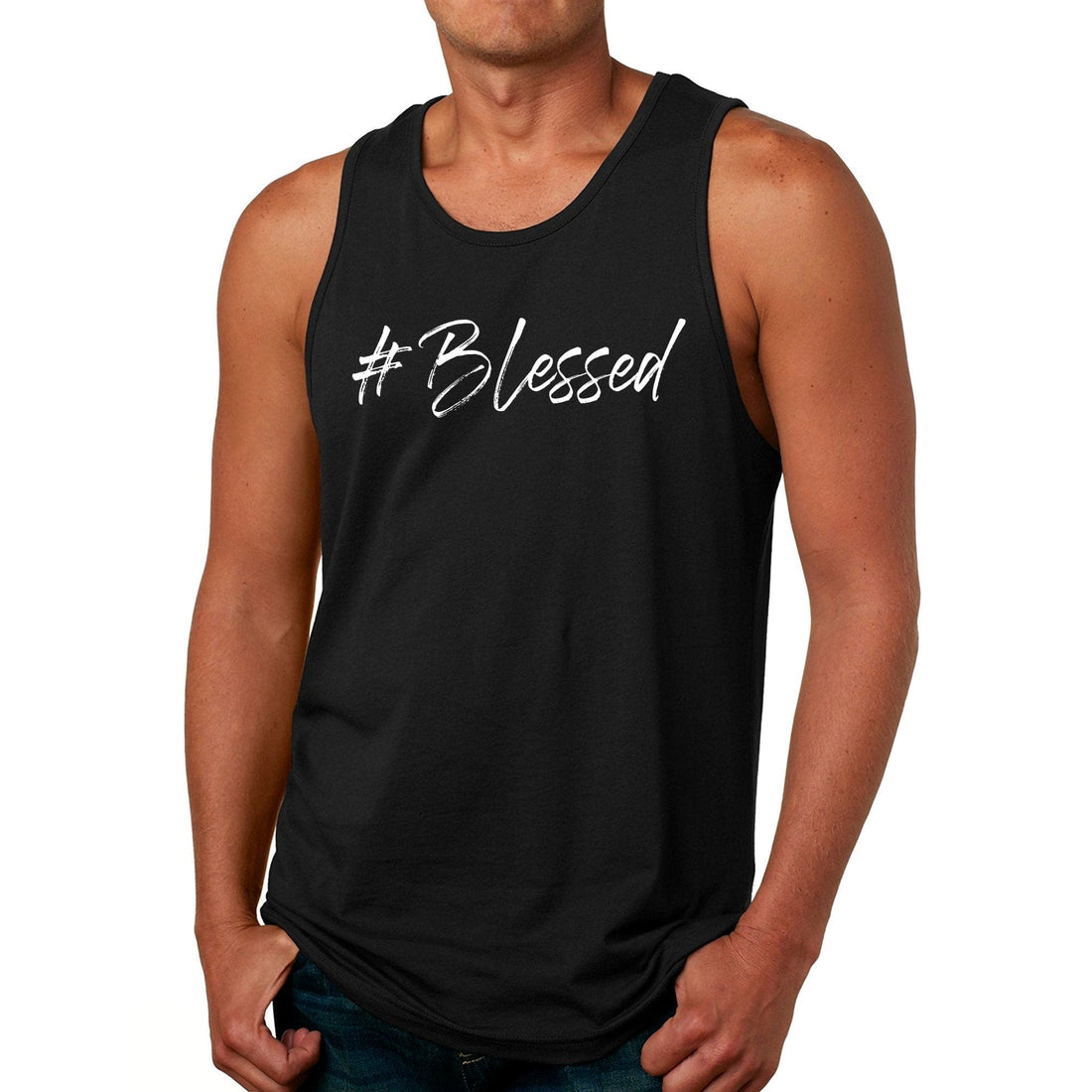 Men's Graphic Tank Top #blessed Graphic