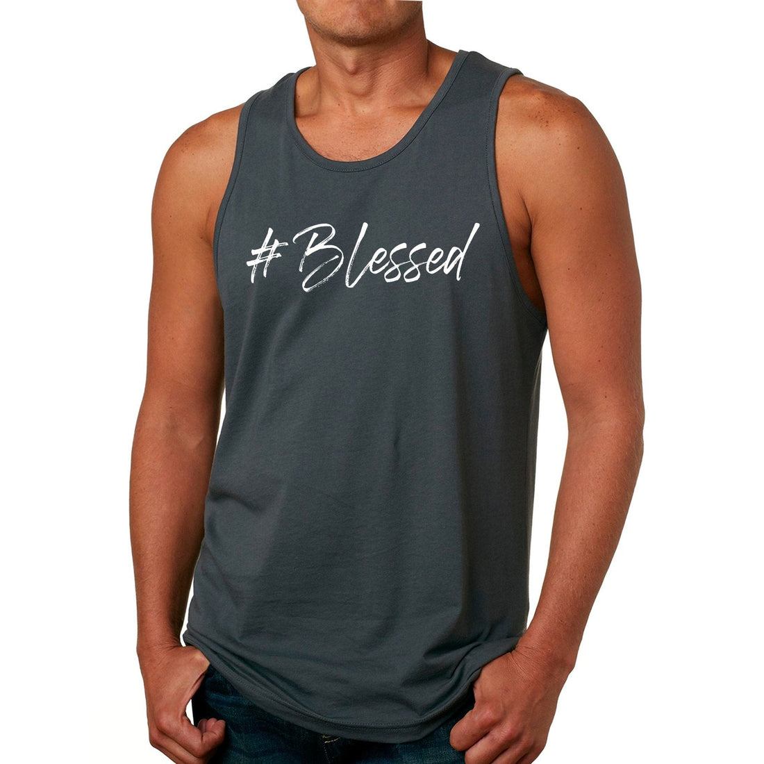 Men's Graphic Tank Top #blessed Graphic