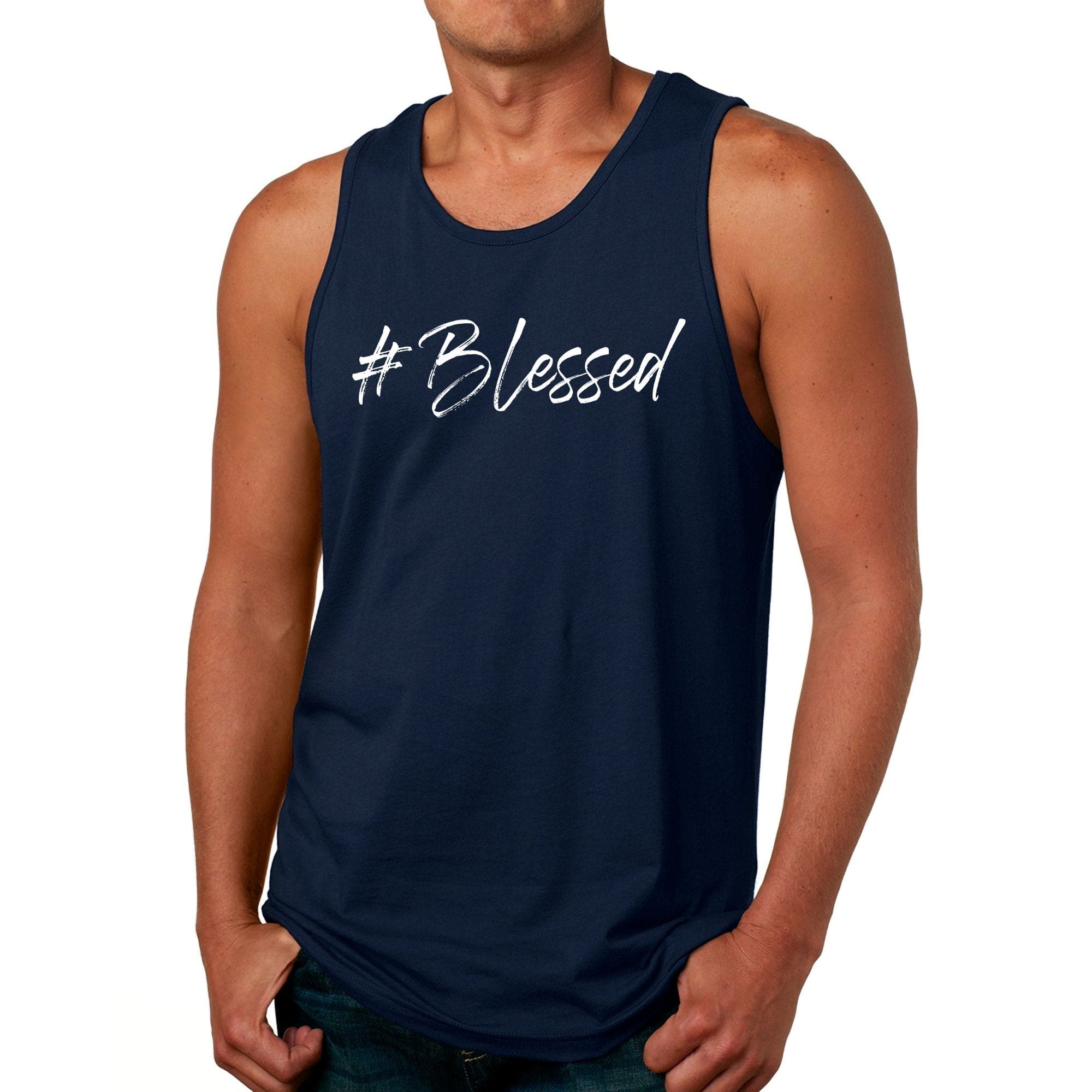 Men's Graphic Tank Top #blessed Graphic