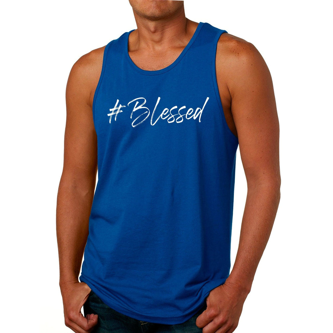 Men's Graphic Tank Top #blessed Graphic