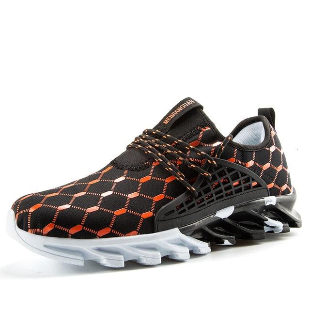Mens Lightweight Casual Slip-on Breathable White Sneakers