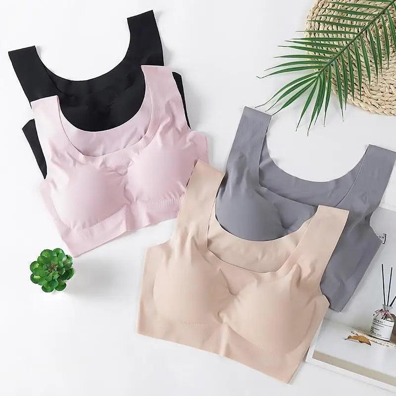 New Incredible Women's Seamless Padded Push Up Yoga Sports Bra Plus Size