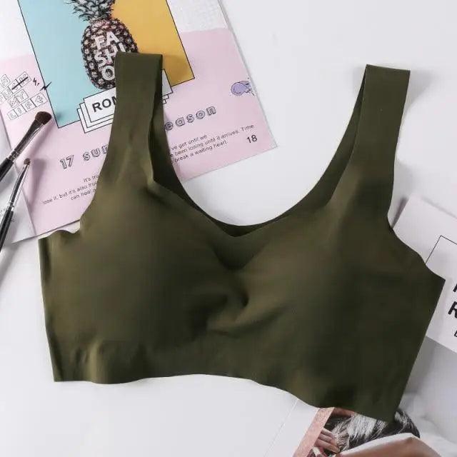 New Incredible Women's Seamless Padded Push Up Yoga Sports Bra Plus Size