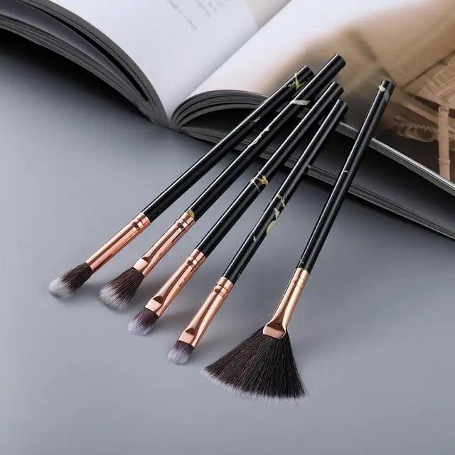 New Luxurious 12/8/5pcs Eye Lip Makeup Brushes Set Eyebrow Comb Eyelash Sponge Eyeshadow Edge Control Brush Cosmetics