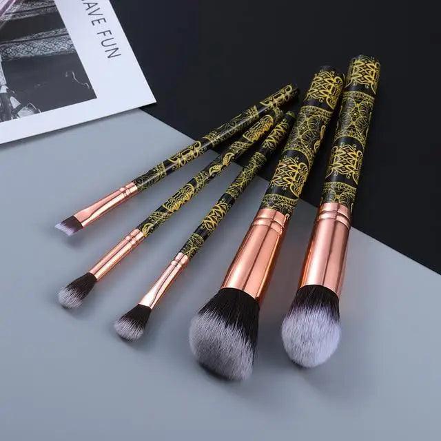 New Luxurious 12/8/5pcs Eye Lip Makeup Brushes Set Eyebrow Comb Eyelash Sponge Eyeshadow Edge Control Brush Cosmetics