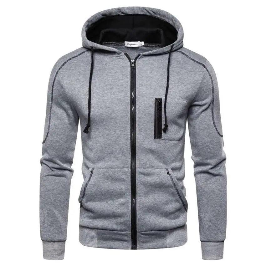 New Men's Jacket Fleece Hooded Streetwear Sweatshirts