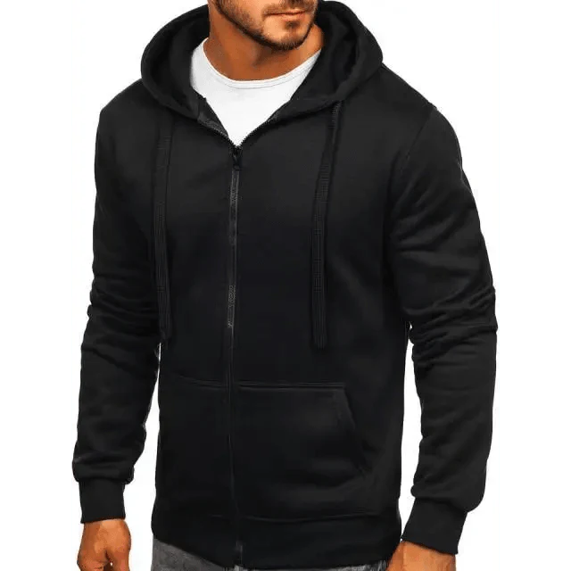 Men's Casual Zipper Hoodie Sweatshirts