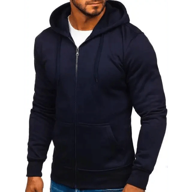Men's Casual Zipper Hoodie Sweatshirts