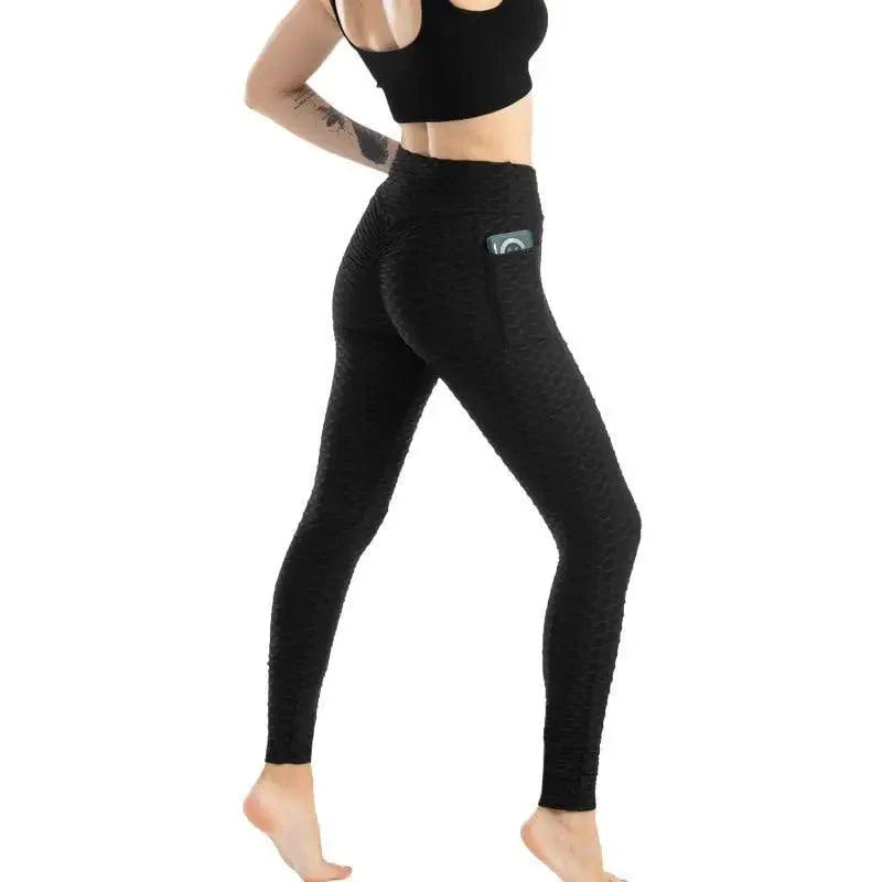 New Women's  Fitness Pocket Push Up High Waist Leggings For Running and Gym