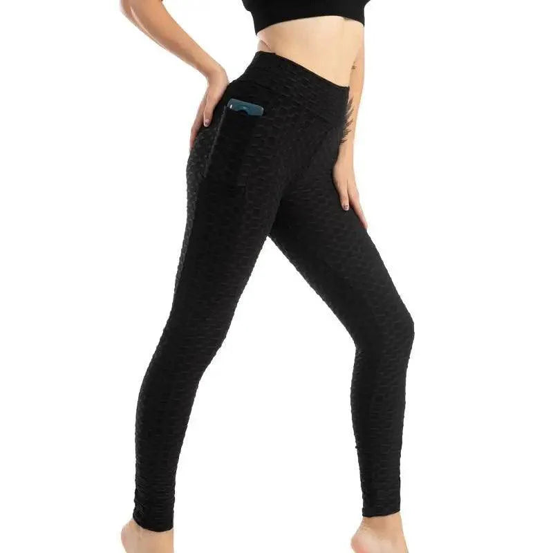 New Women's  Fitness Pocket Push Up High Waist Leggings For Running and Gym