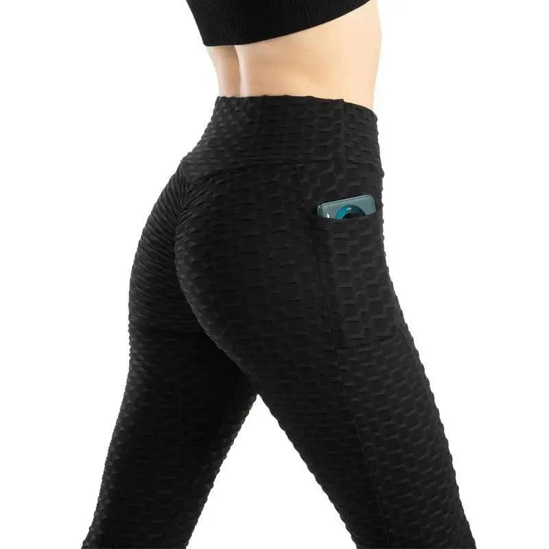 New Women's  Fitness Pocket Push Up High Waist Leggings For Running and Gym