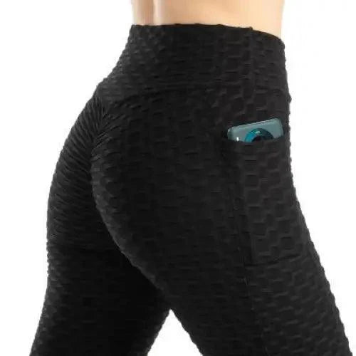 New Women's  Fitness Pocket Push Up High Waist Leggings For Running and Gym