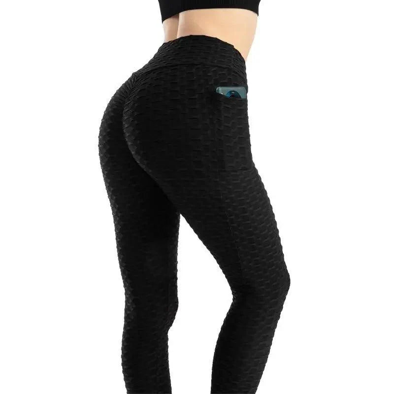 New Women's  Fitness Pocket Push Up High Waist Leggings For Running and Gym