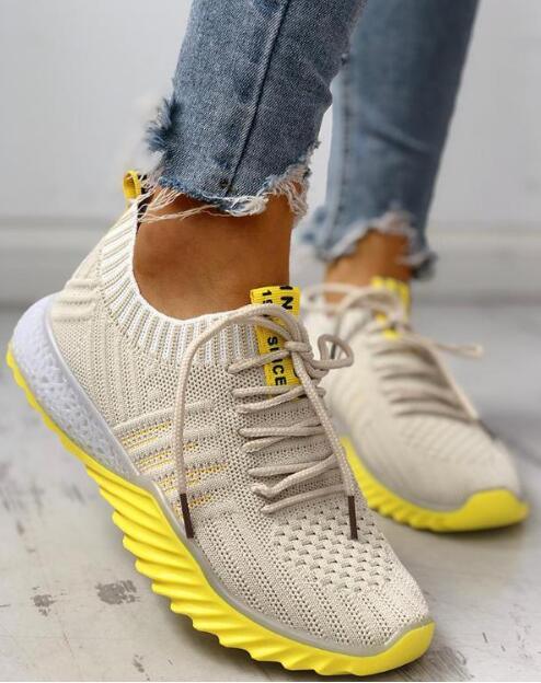 Women's Lightweight Slip-On Platform Mesh Sneakers
