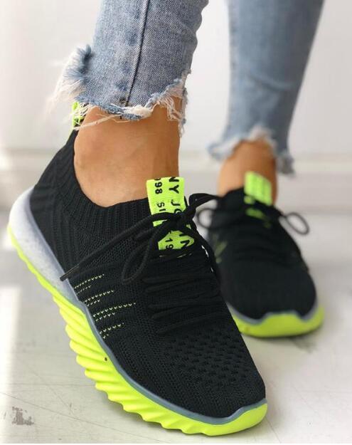 Women's Lightweight Slip-On Platform Mesh Sneakers