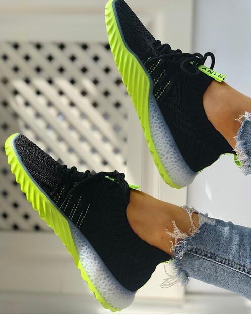 Women's Lightweight Slip-On Platform Mesh Sneakers