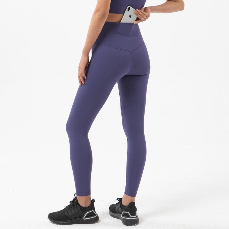 New Women's Stretchable Yoga Leggings with Tight High Waist and Pockets
