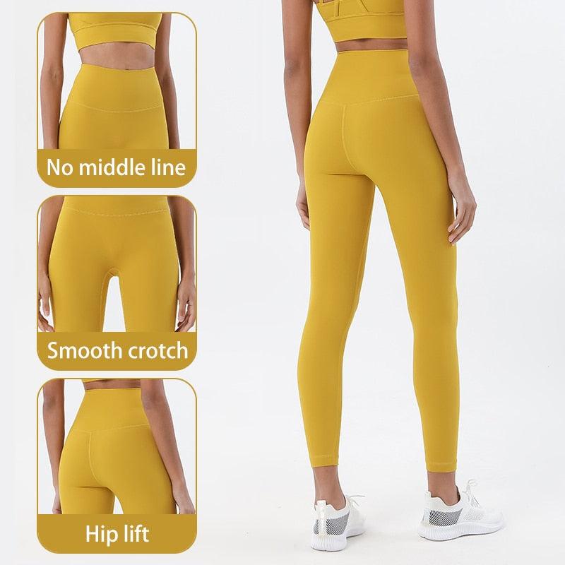New Women's Stretchable Yoga Leggings with Tight High Waist and Pockets