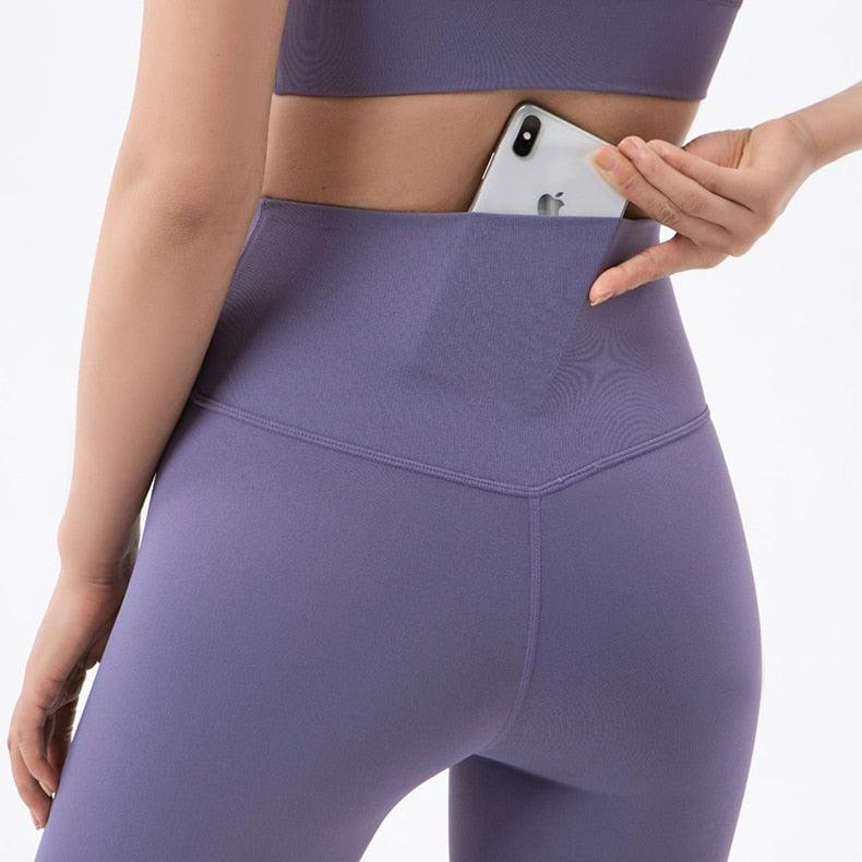 New Women's Stretchable Yoga Leggings with Tight High Waist and Pockets