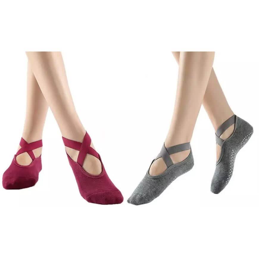 Women's Non Slip Socks with Grips for Yoga Ballet Pilates Barre Dance