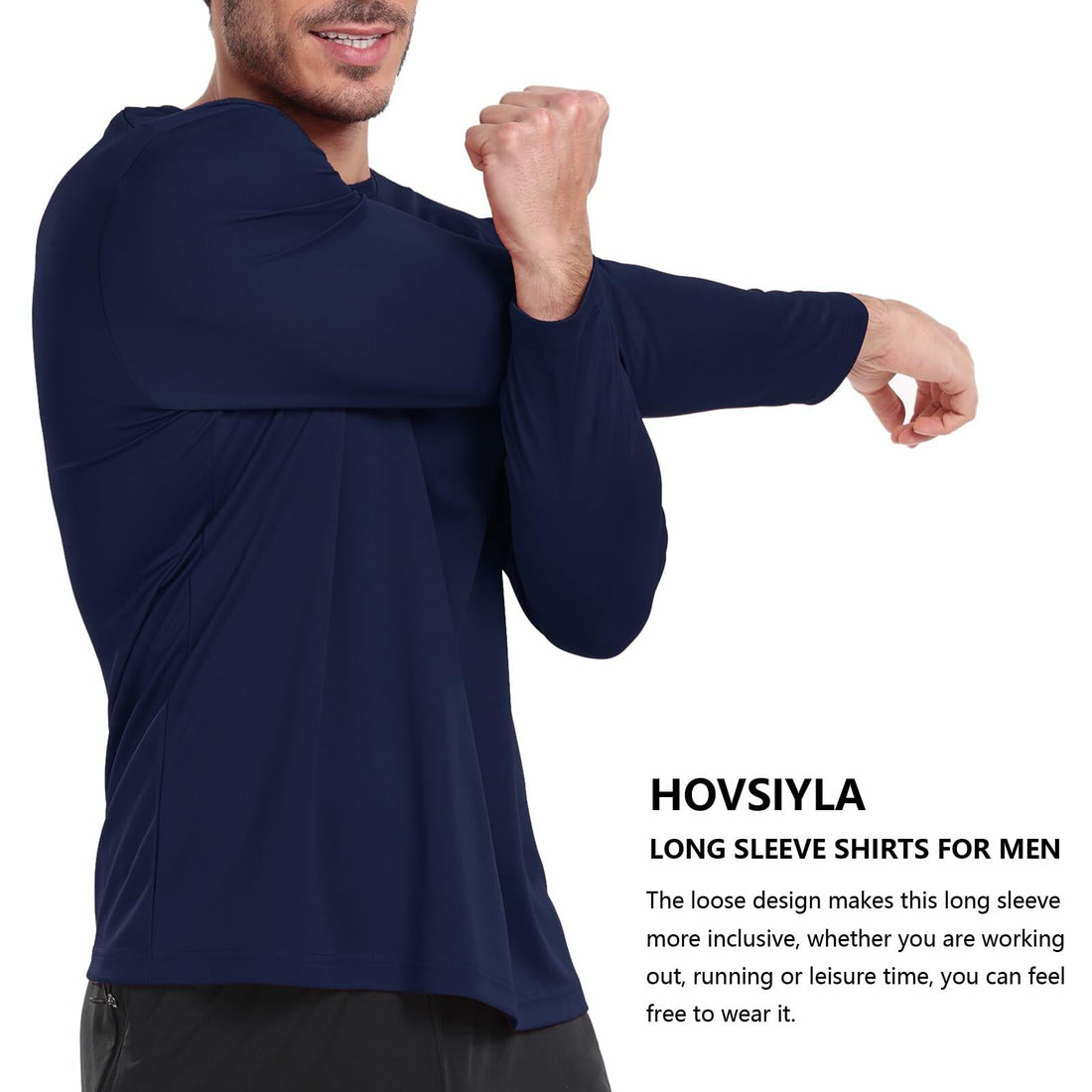 Men's Long Sleeve Moisture Wicking Running Shirt XL