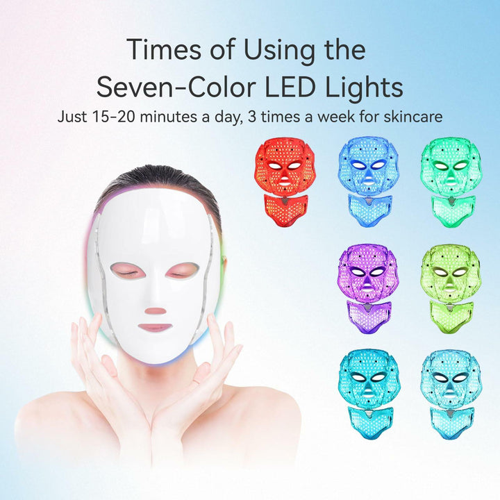 LED Facial Mask Device Seven-Colors Light Multi-Color Therapy