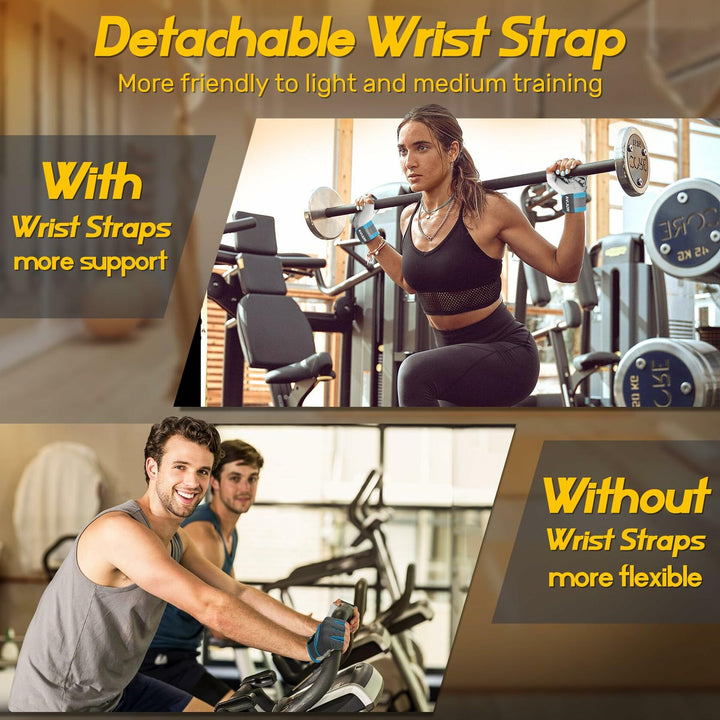 Workout Gloves Padded Detachable Strap Gym Cycling Training Bag