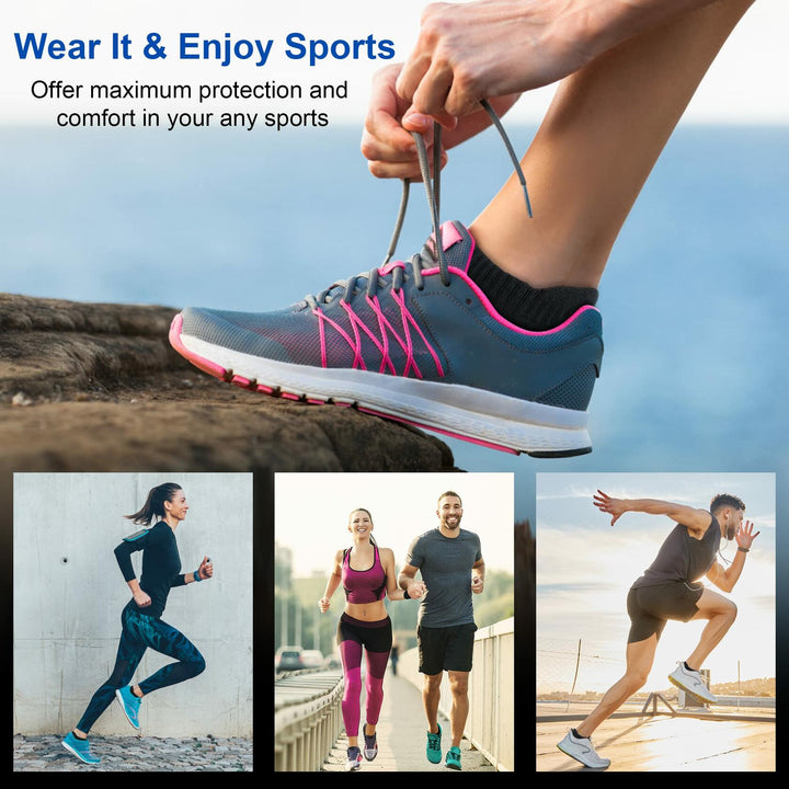 Women's Athletic Ankle Socks No Show Cushioned 6 Pairs Size M