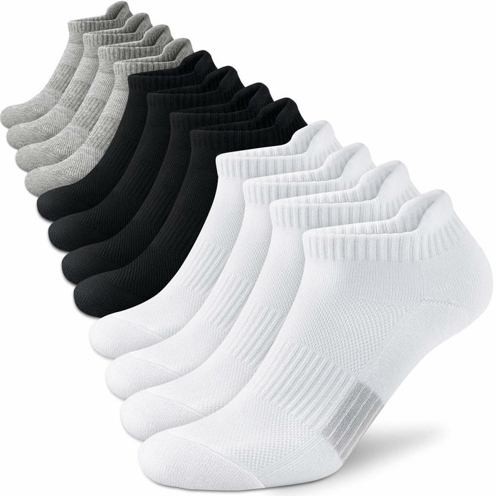 Women's Athletic Ankle Socks No Show Cushioned 6 Pairs Size M