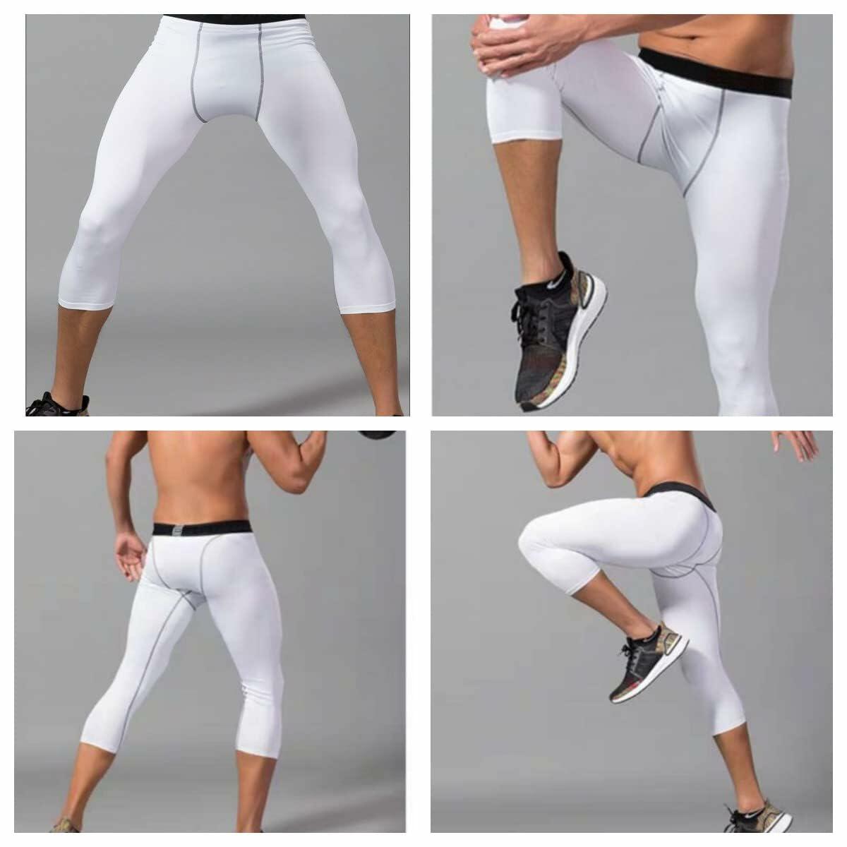 Smartstyle Men's 3/4 Compression Athletic Capri Leggings Size M