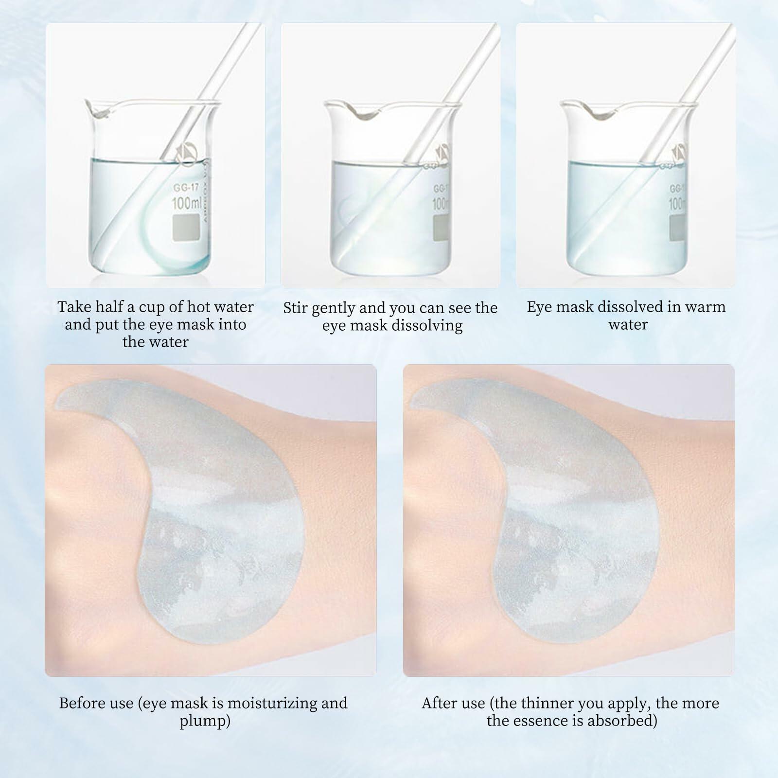 Under Eye Patches 64 pcs Brightening Hyaluronic Acid Cooling Care