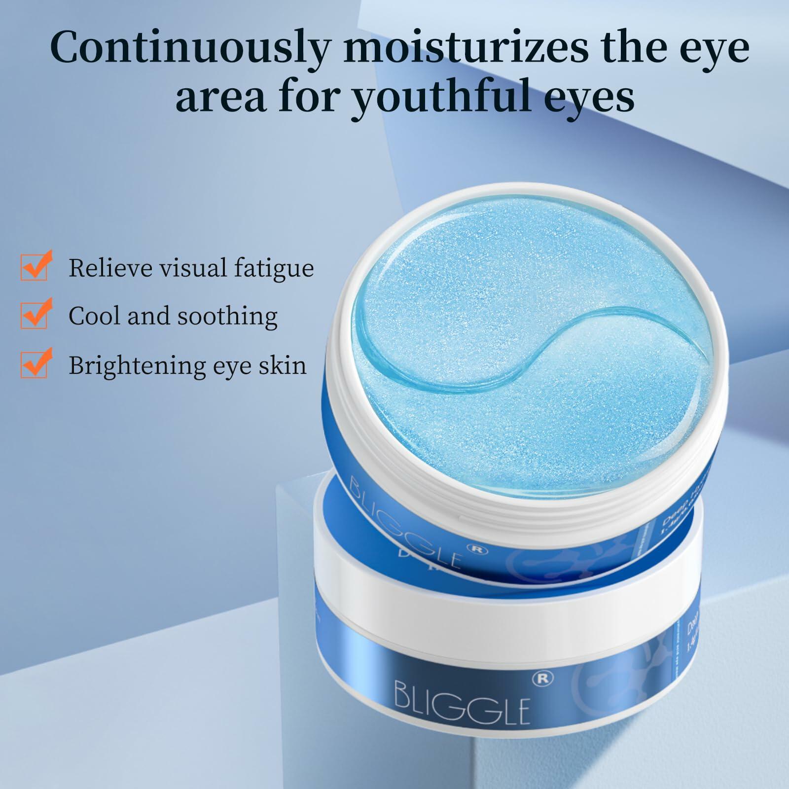 Under Eye Patches 64 pcs Brightening Hyaluronic Acid Cooling Care