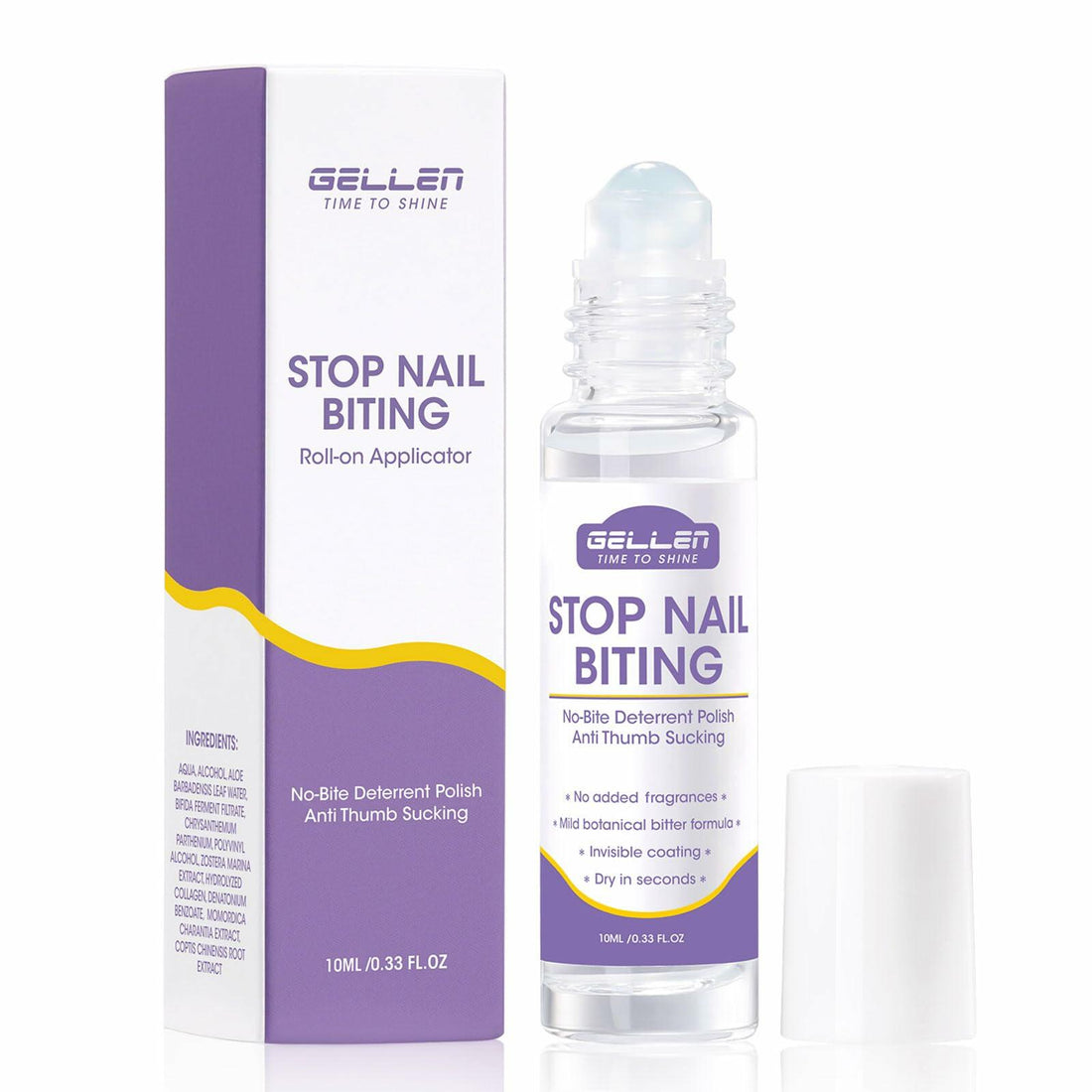 Nail Biting Treatment Roll-On 10ml Quick Dry Water-Resistant
