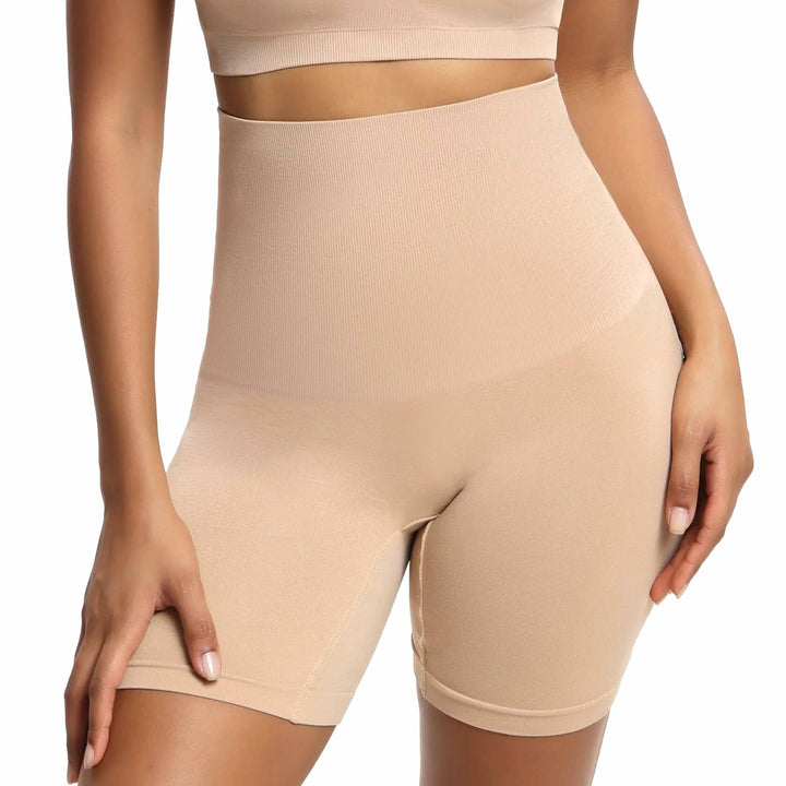 ShaperSwan High Waisted Shapewear Shorts Tummy Control Butt Lifter Nude Size M/L
