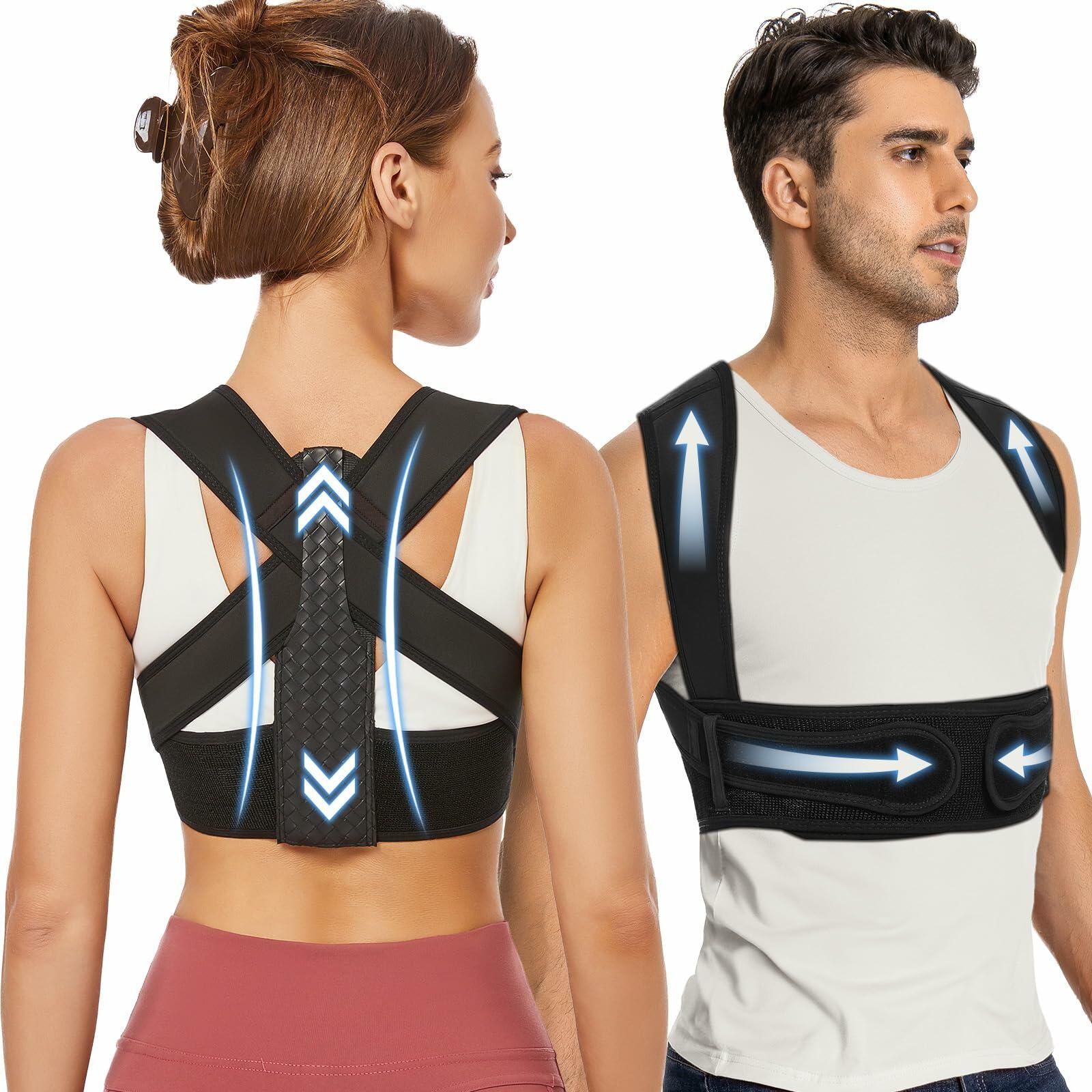 Posture Corrector Back Brace for Men & Women Black X-Large