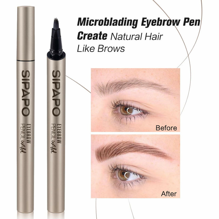 Microblading Brow-Section Eyebrow Pen Waterproof 0.02oz Honey Tea Brown