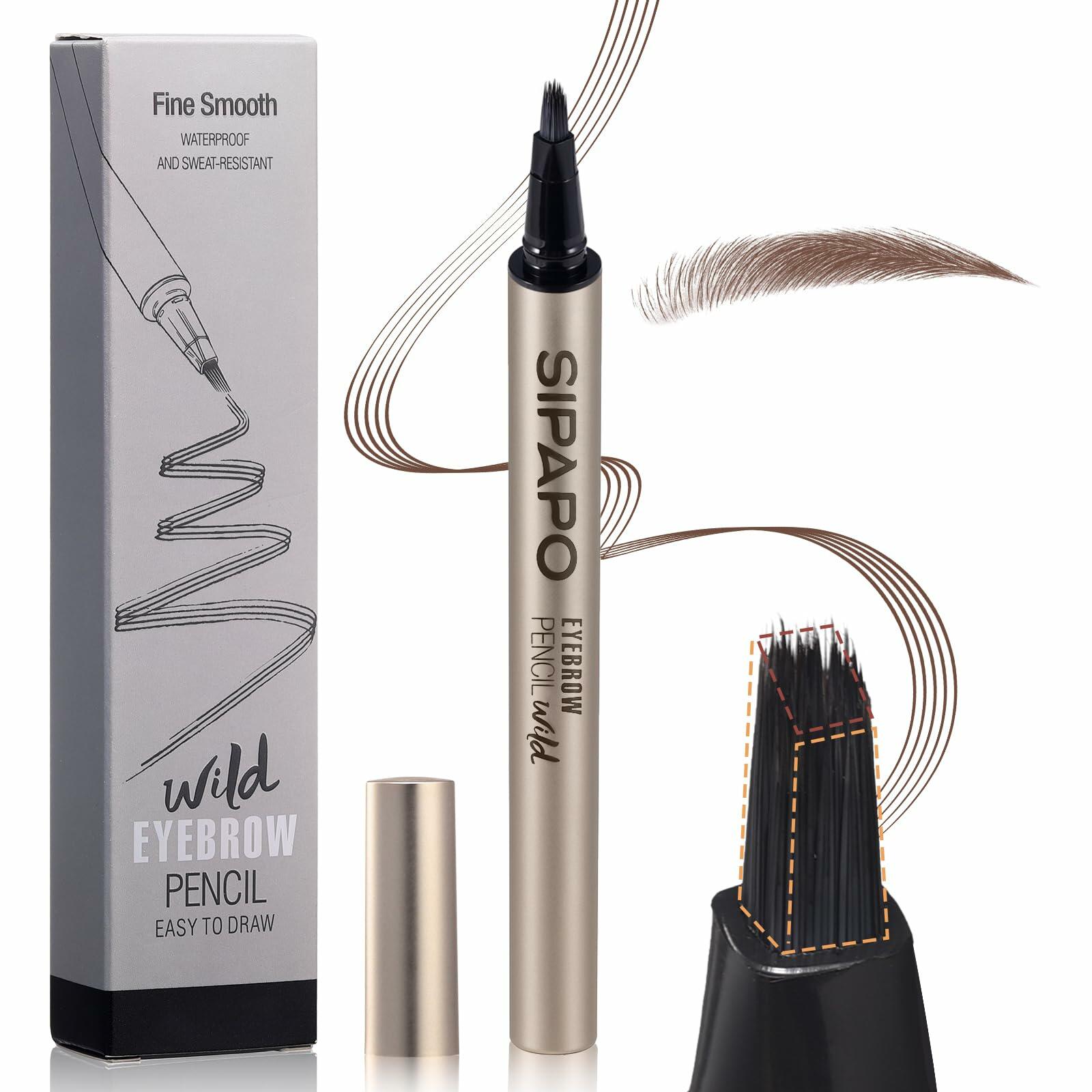 Microblading Brow-Section Eyebrow Pen Waterproof 0.02oz Honey Tea Brown