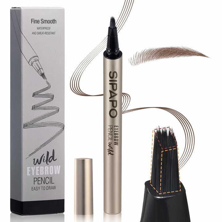 Microblading Brow-Section Eyebrow Pen Waterproof 0.02oz Honey Tea Brown