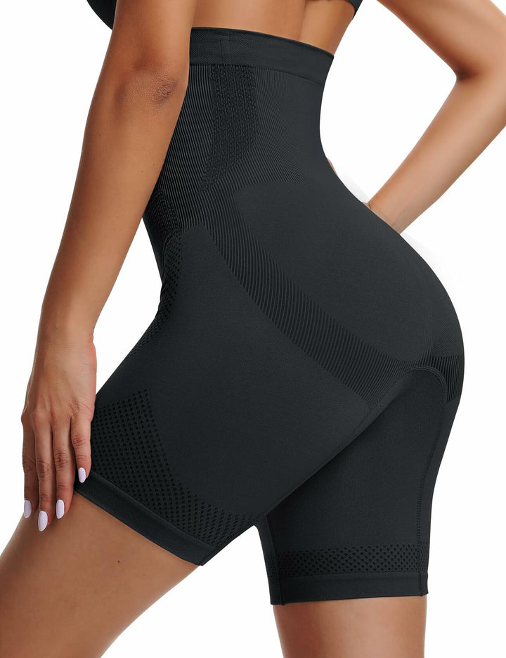 Womens High Waisted Tummy Control Shapewear Shorts Black Size XS-S