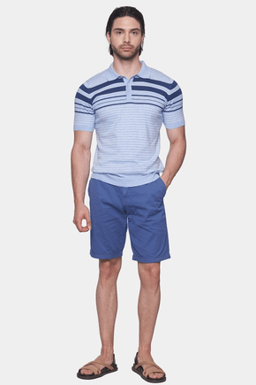 Men's "The Mercerized" Cotton Polo (Athletic Blue)