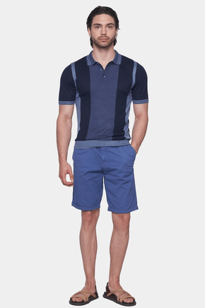 Men's "The Mercerized" Cotton Polo (Marine Blue)