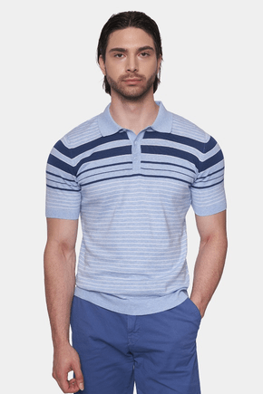 Men's "The Mercerized" Cotton Polo (Athletic Blue)