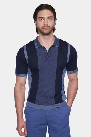 Men's "The Mercerized" Cotton Polo (Marine Blue)